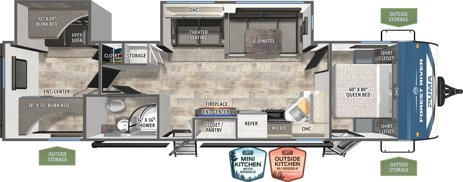 Puma 31QBBH Floorplan